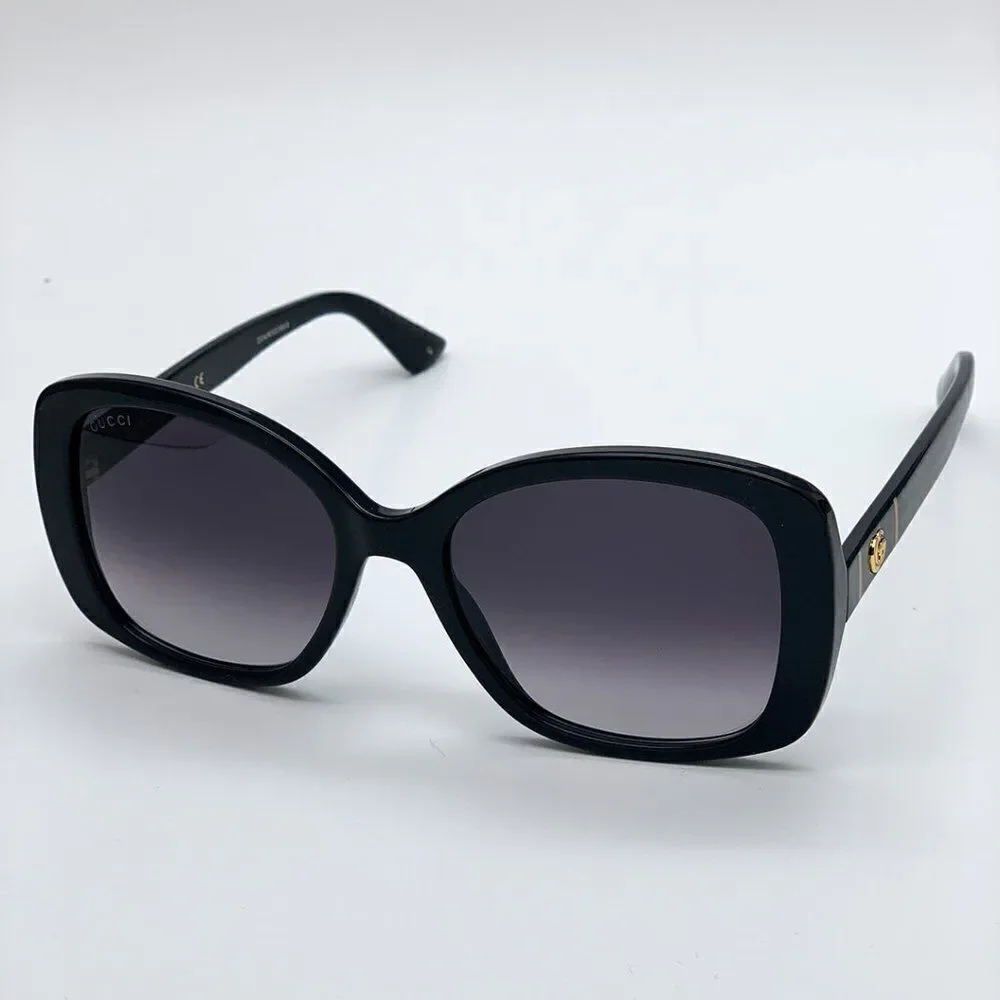 Brand NEW Gucci GG0762S  001 Black Gray Gradient Square Women Sunglasses